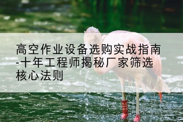 荥经剪叉式升降机厂家-高空作业设备选购实战指南-十年工程师揭秘厂家筛选核心法则