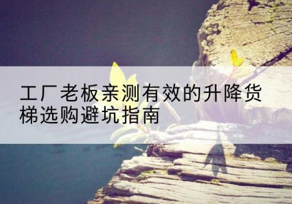 荥经升降货梯怎么选-工厂老板亲测有效的升降货梯选购避坑指南